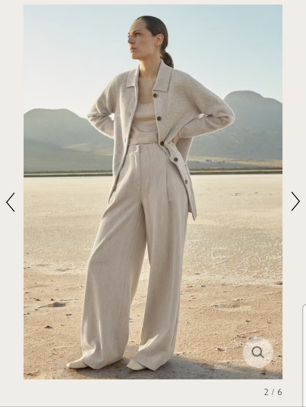 Poetry Wide-leg trousers Hemp organic cotton & yak style UZ17-Fawn